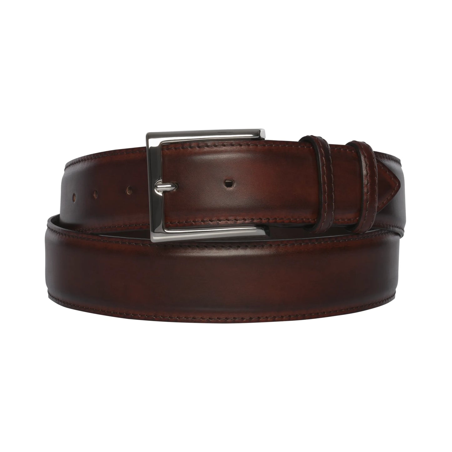 Bontoni Leather Belt in Marrone Brown