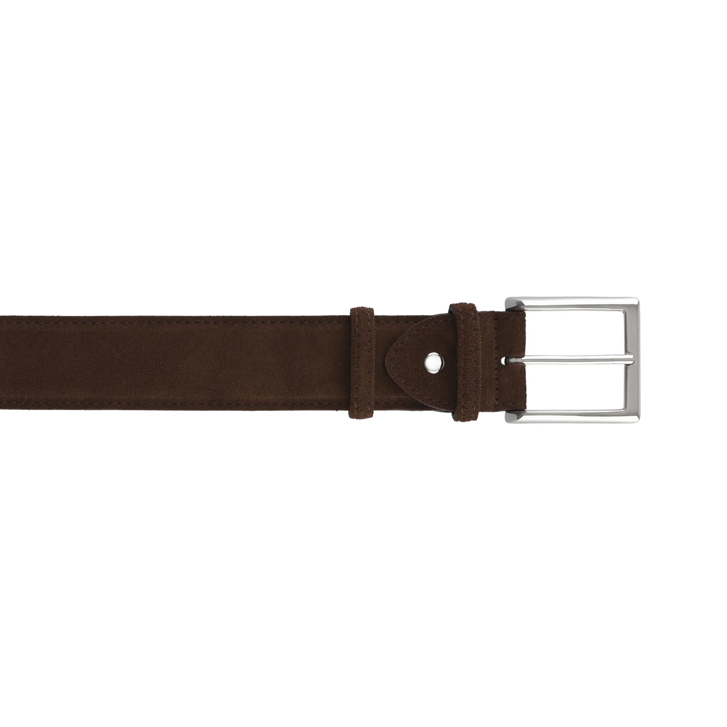 Bontoni Suede Leather Belt in Brown