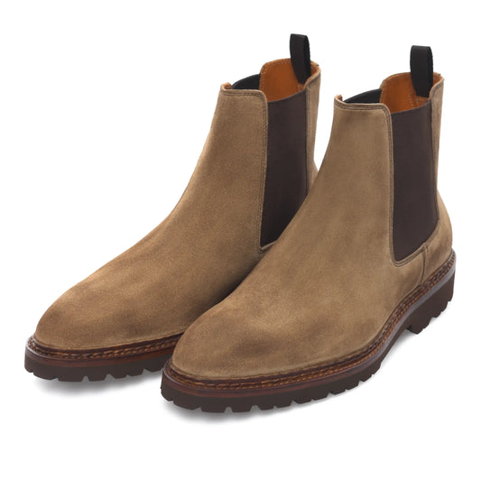 "Cavaliere" Suede Chelsea Boots in Taupe