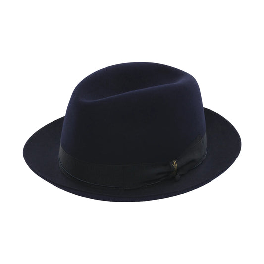 Alessandria Felted Fur Hat in Dark Blue
