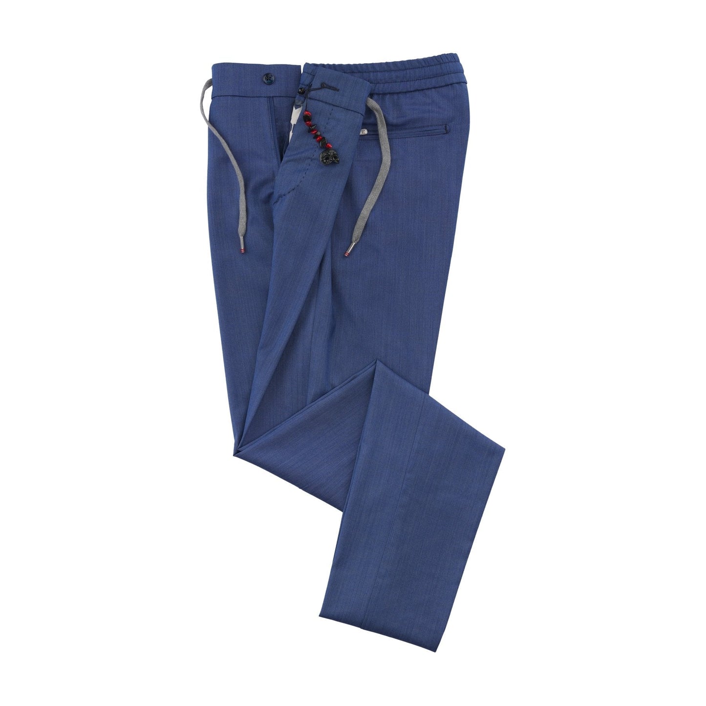 Marco Pescarolo Slim-Fit Virgin Wool Drawstring Trousers in Blue - SARTALE