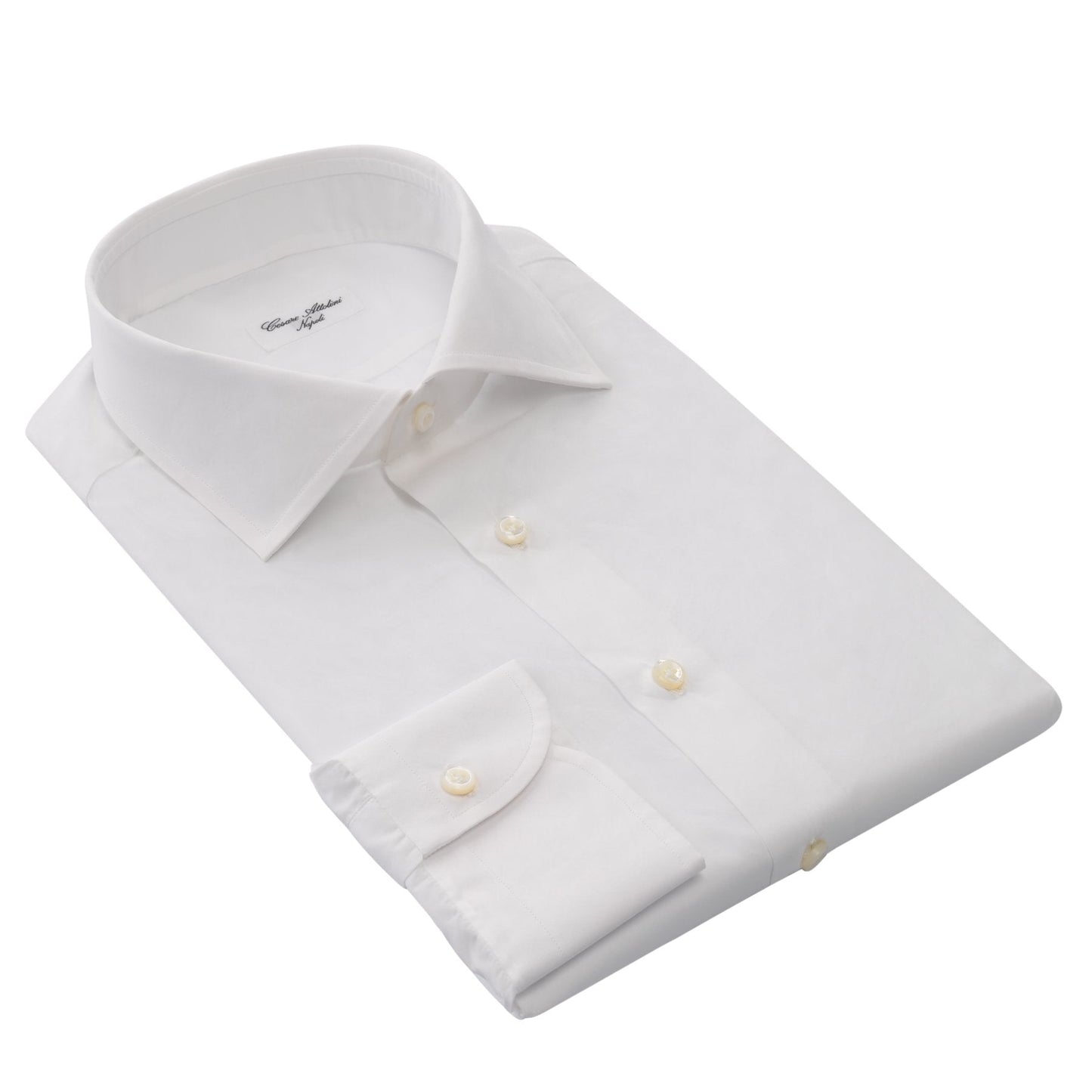 Cesare Attolini Cotton Dress Shirt in White - SARTALE