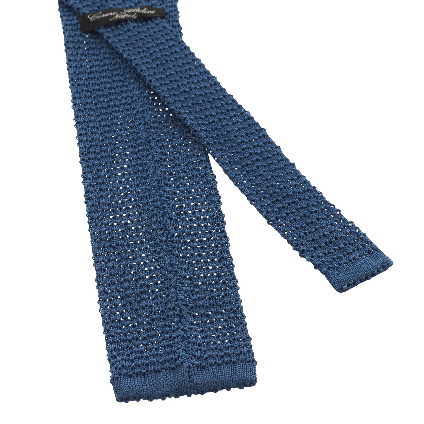 Knitted Silk Tie in Blue