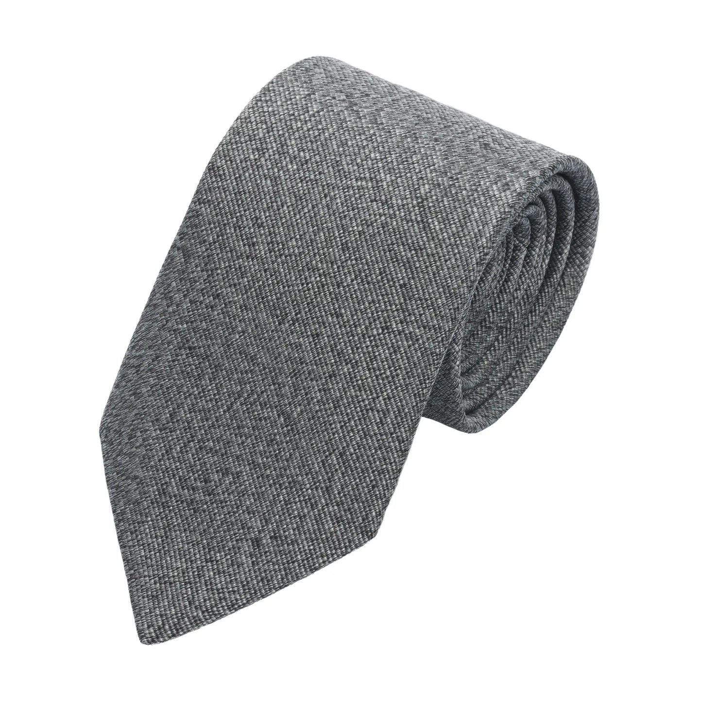Jacquard-Silk Tie in Grey Melange