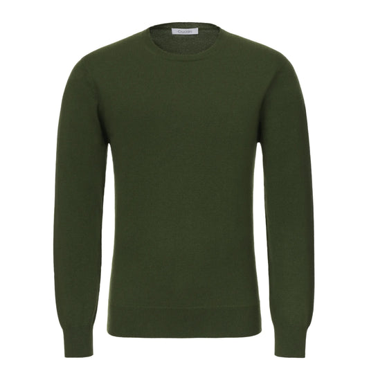 Crewneck Cashmere Sweater in Forest Green
