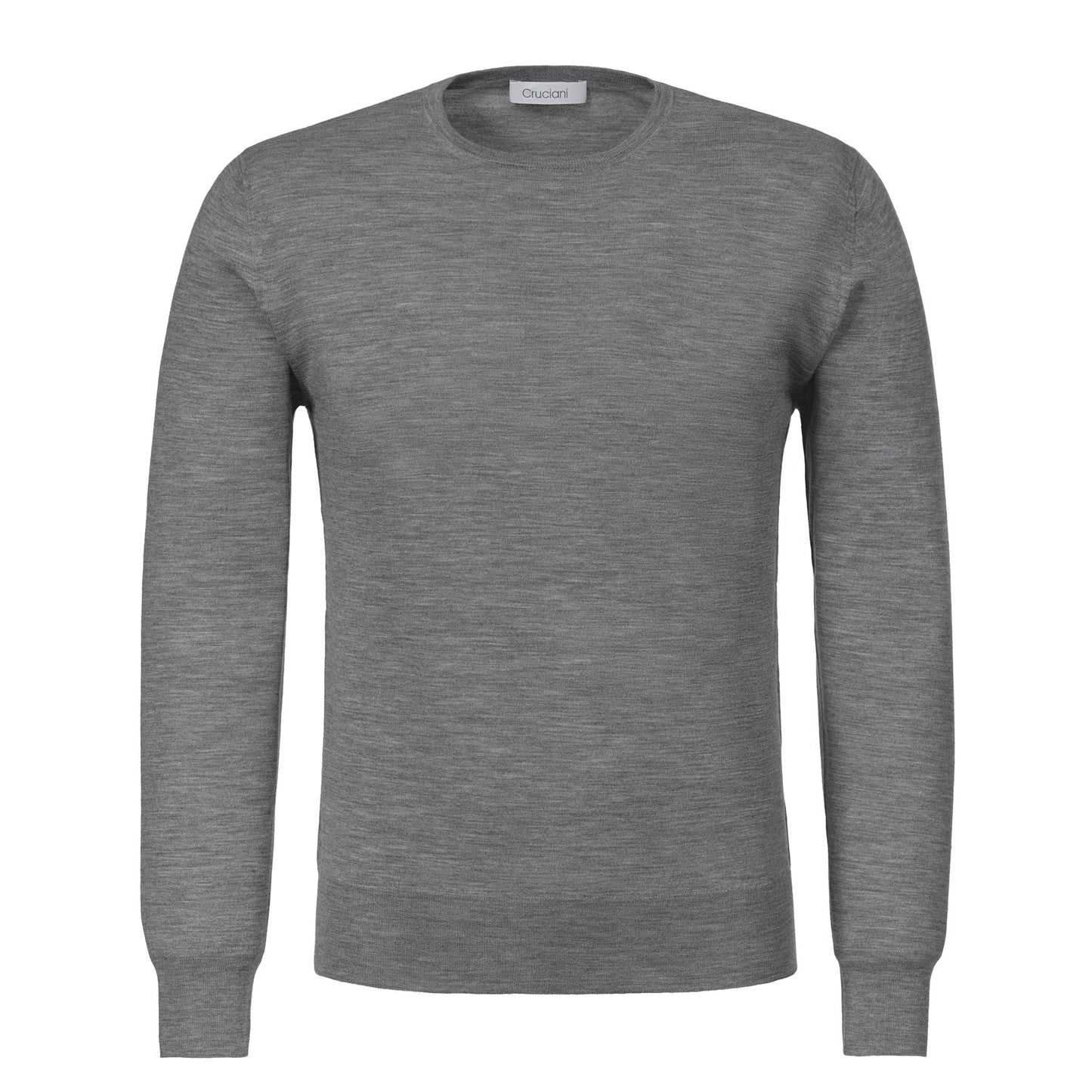 Cruciani Crew-Neck Super Soft Wool Sweater in Light Grey - SARTALE