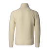 Cruciani Turtleneck Knitted Champagne Sweater with Half-Zip - SARTALE