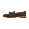 John Lobb "Callington" Suede Loafer with Hand-Stitching Apron in Brown - SARTALE