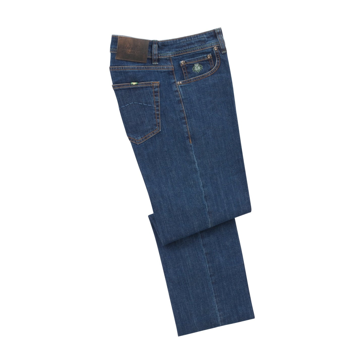 Luigi Borrelli Slim-Fit Stretch-Cotton Jeans in Denim Blue - SARTALE