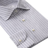 Cesare Attolini Tailored-Fit Striped Cotton Shirt in Light Grey - SARTALE