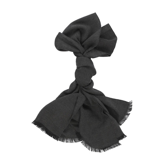 Fringed Cashmere and Silk-Blend Scarf in Grey