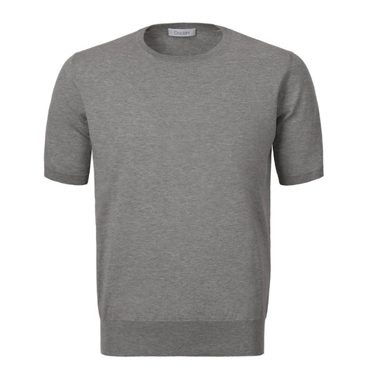 Cruciani Crew-Neck Cotton T-Shirt in Grey Melange - SARTALE