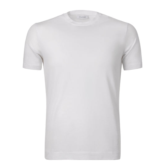 Cruciani Crew-Neck Stretch-Cotton T-Shirt in White - SARTALE