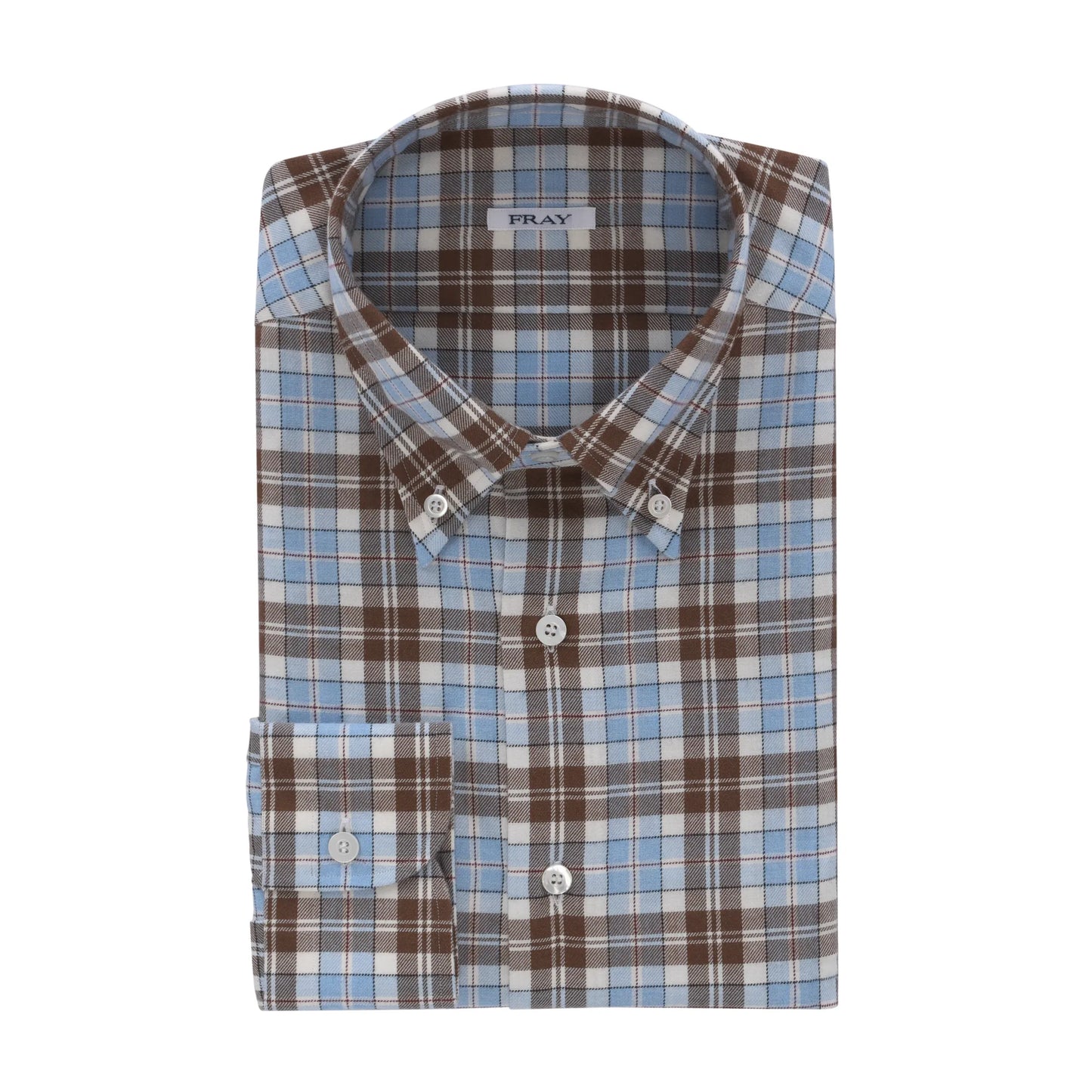 Checked Cotton-Blend Shirt in Multicolor