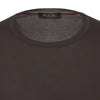 Crew-Neck Cashmere Sweater in Brown