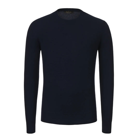 Crew-Neck Cashmere Sweater in Dark Blue