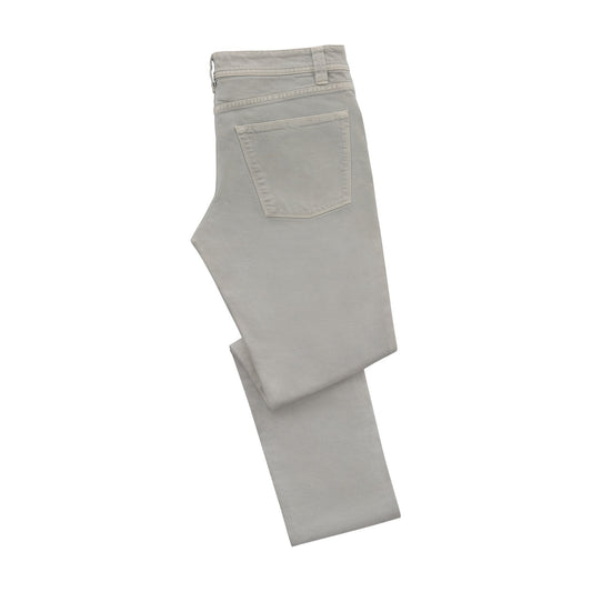 Loro Piana Slim-Fit Stretch-Cotton Jeans in Light Grey - SARTALE
