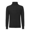 Turtleneck Knitted Cashmere Sweater in Dark Grey