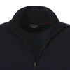 Half-Zip Cashmere Sweater in Dark Blue