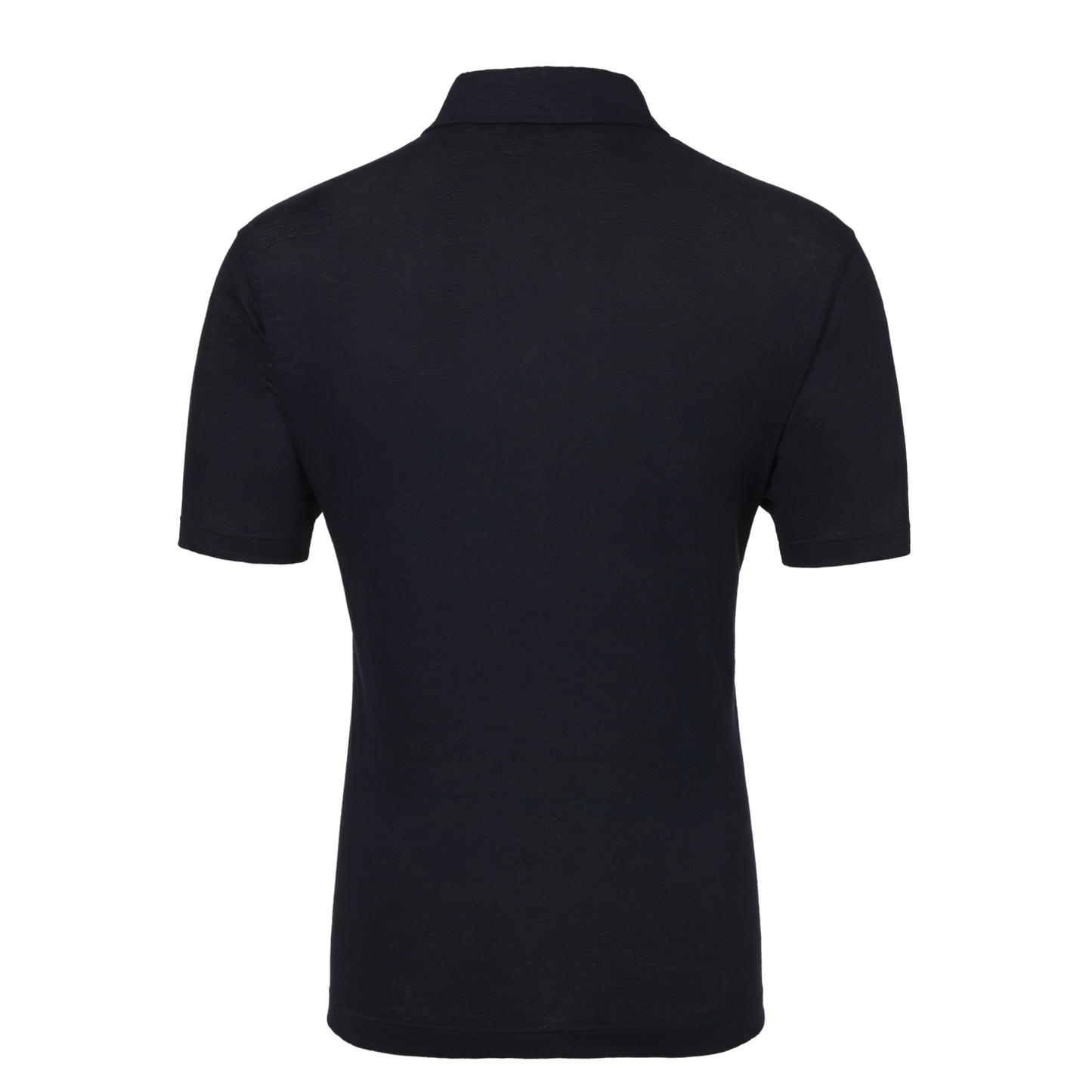 Linen Polo Shirt in Dark Blue