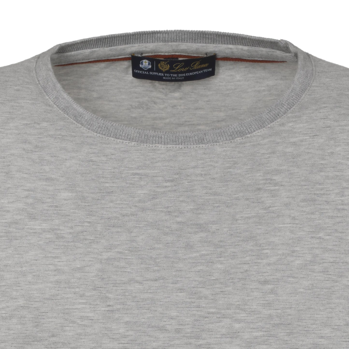 Crew-Neck Stretch-Cotton T-Shirt in White Grey Mottled