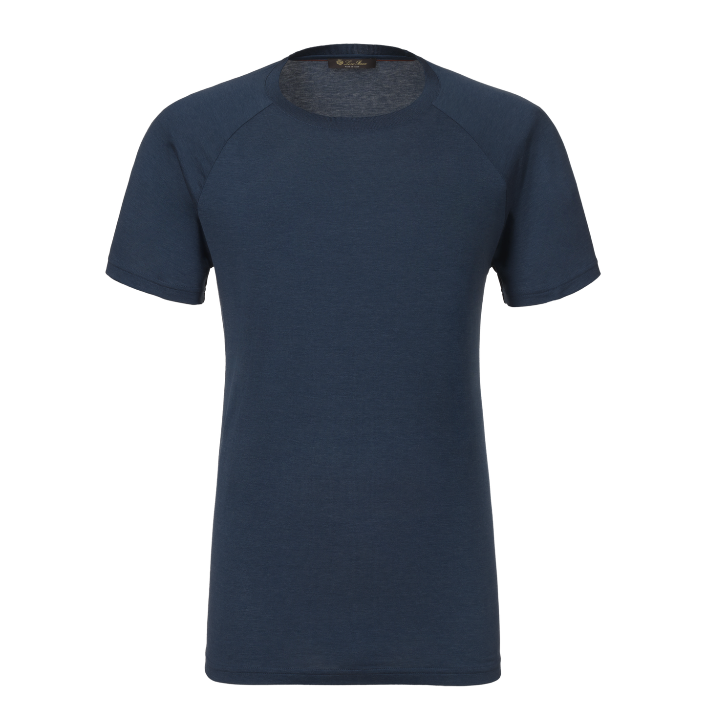 Baumwoll-Stretch-T-Shirt in Jeansblau