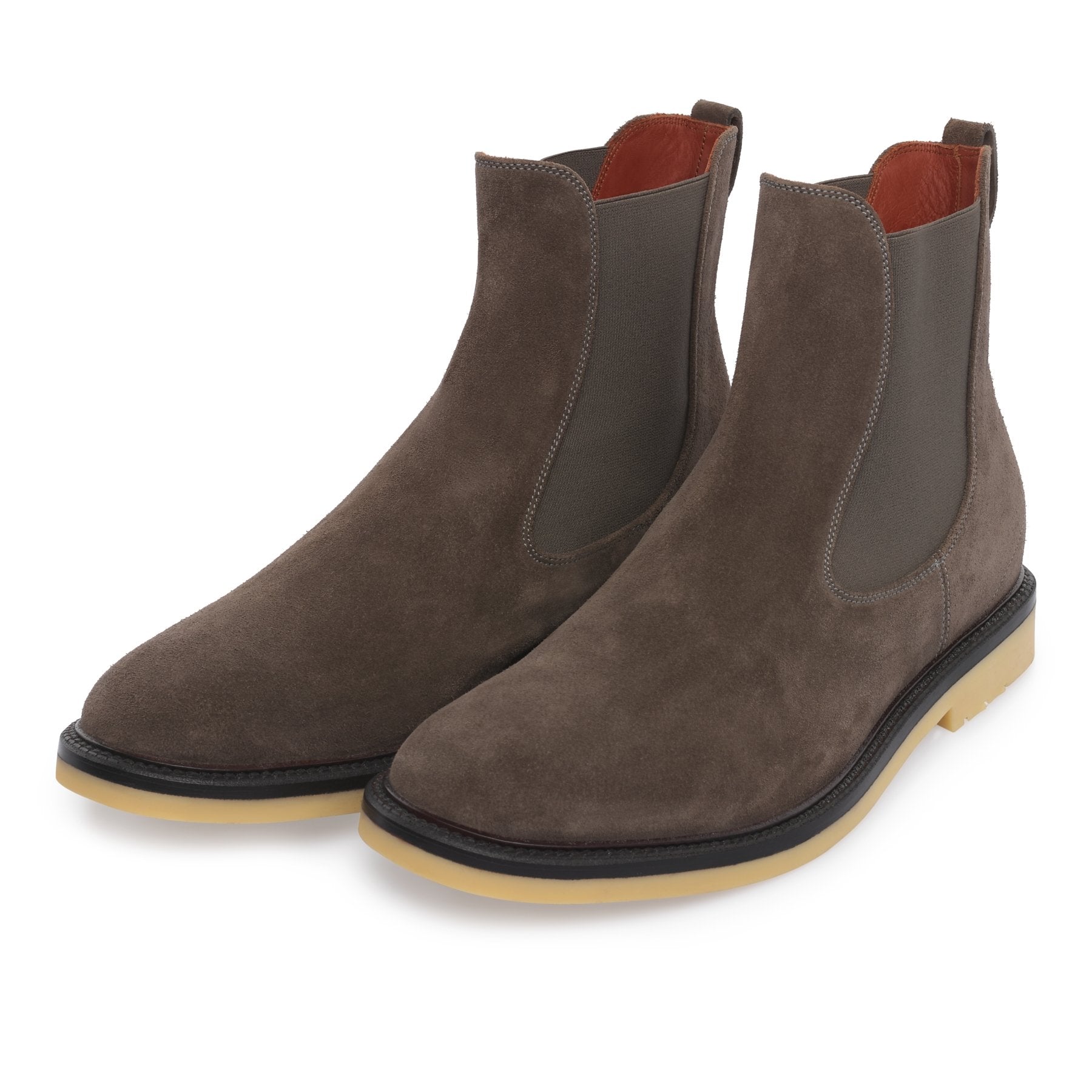 Beatle Walk Suede Chelsea Boots in Taupe