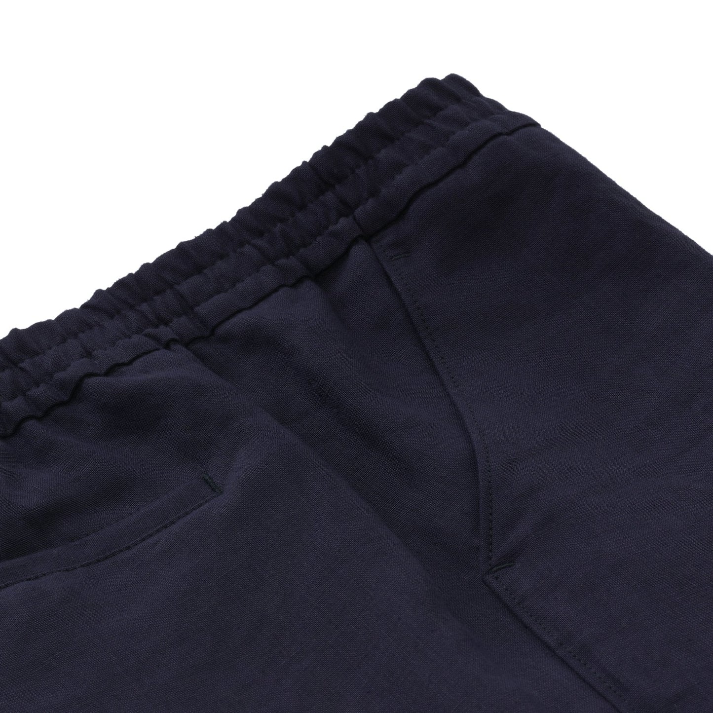 Loro Piana Slim-Fit Drawstring Linen Trousers in Dark Blue - SARTALE