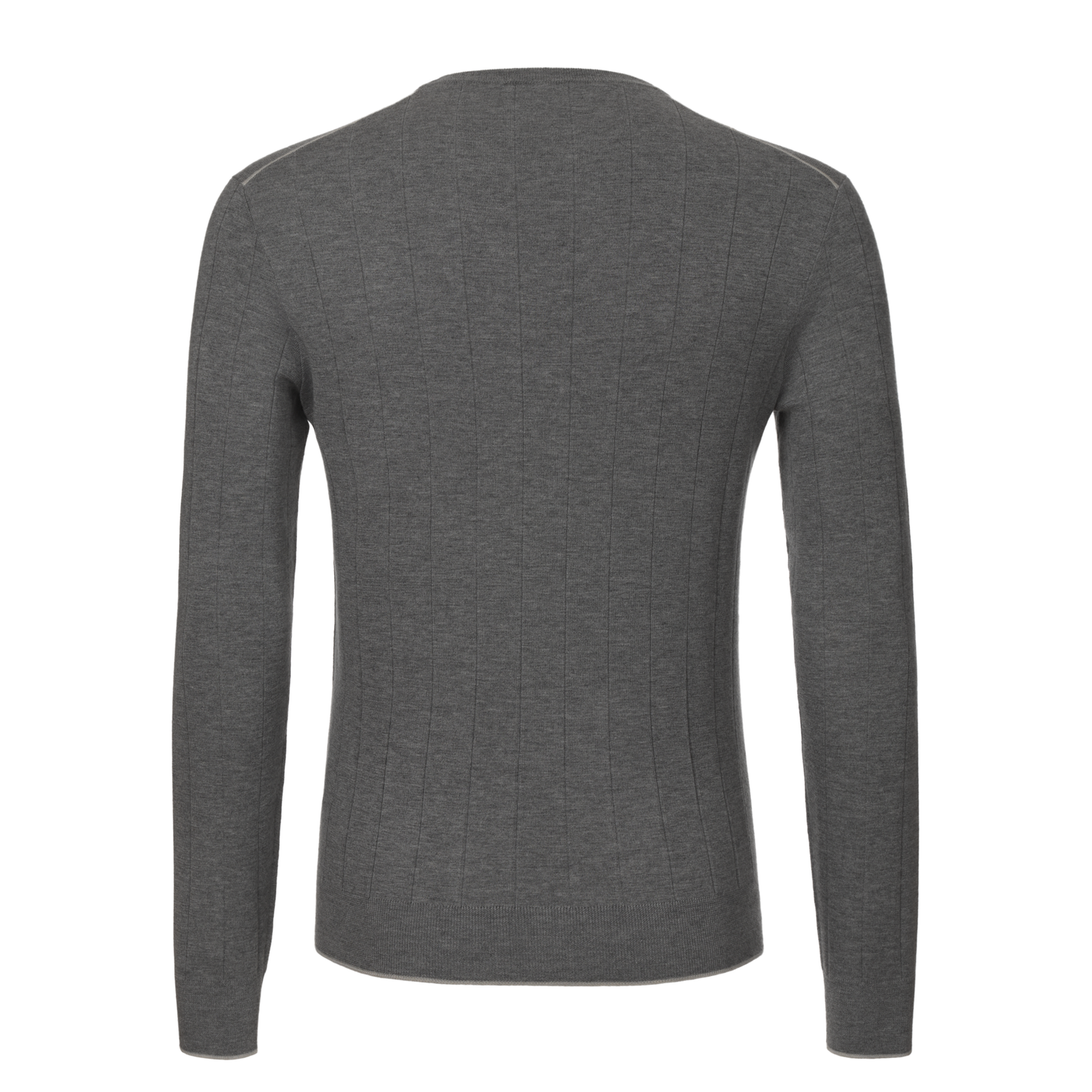 Ribbed Cashmere Sweater in Grey