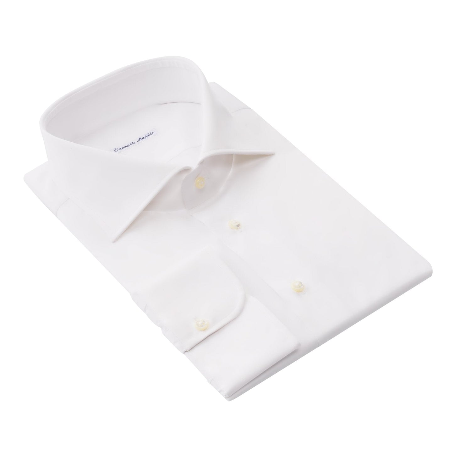 Emanuele Maffeis Regular-Fit Classic Cotton White Shirt - SARTALE