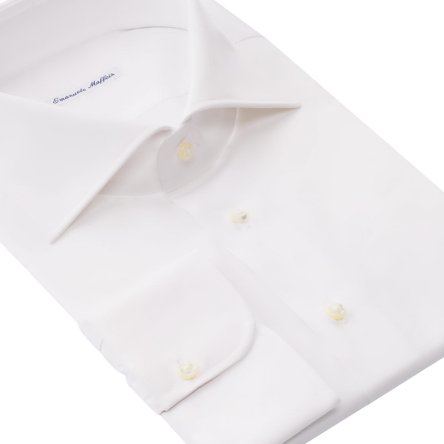 Emanuele Maffeis Regular-Fit Classic Cotton White Shirt - SARTALE