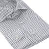 Checked White Shirt with Cutaway Collar
