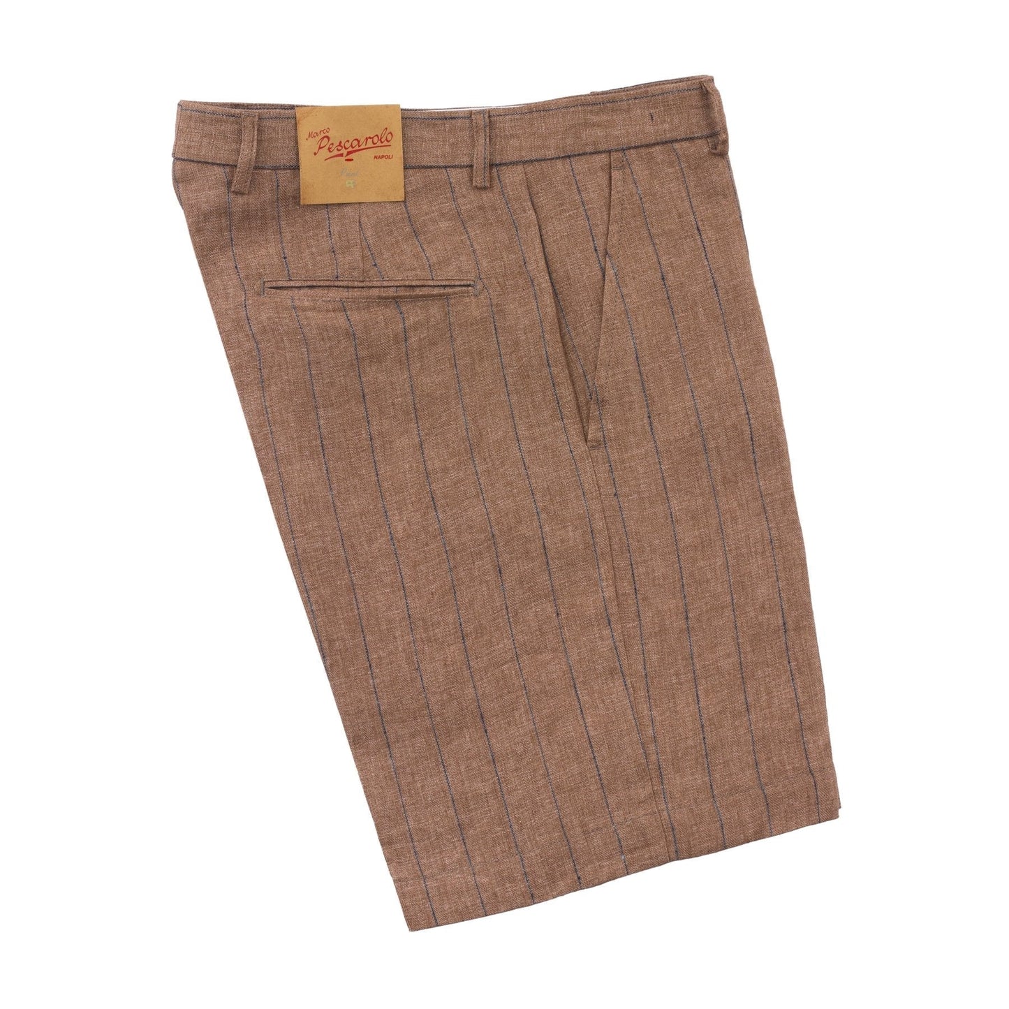 Marco Pescarolo Striped Linen Bermuda Shorts in Beige - SARTALE