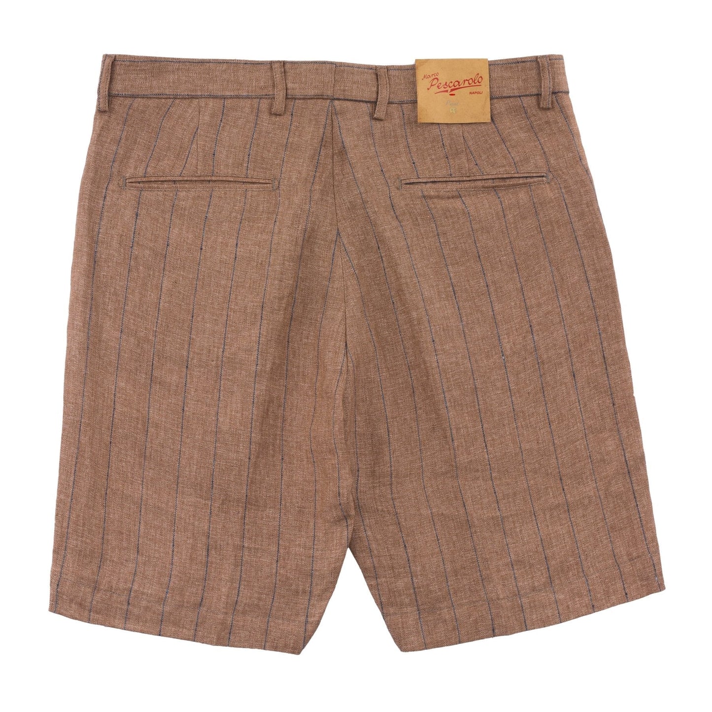 Marco Pescarolo Striped Linen Bermuda Shorts in Beige - SARTALE