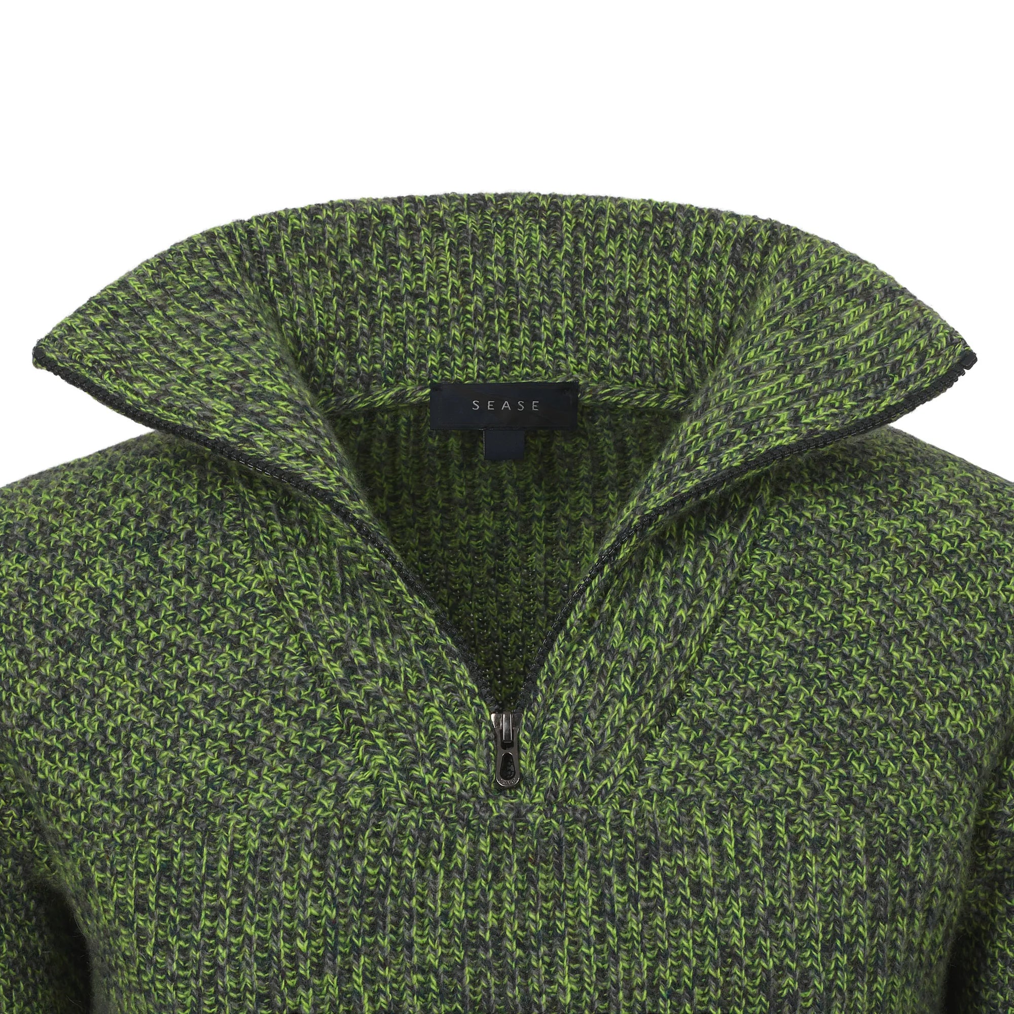 Schooner Corsehair Half Zip Wattle Sweater