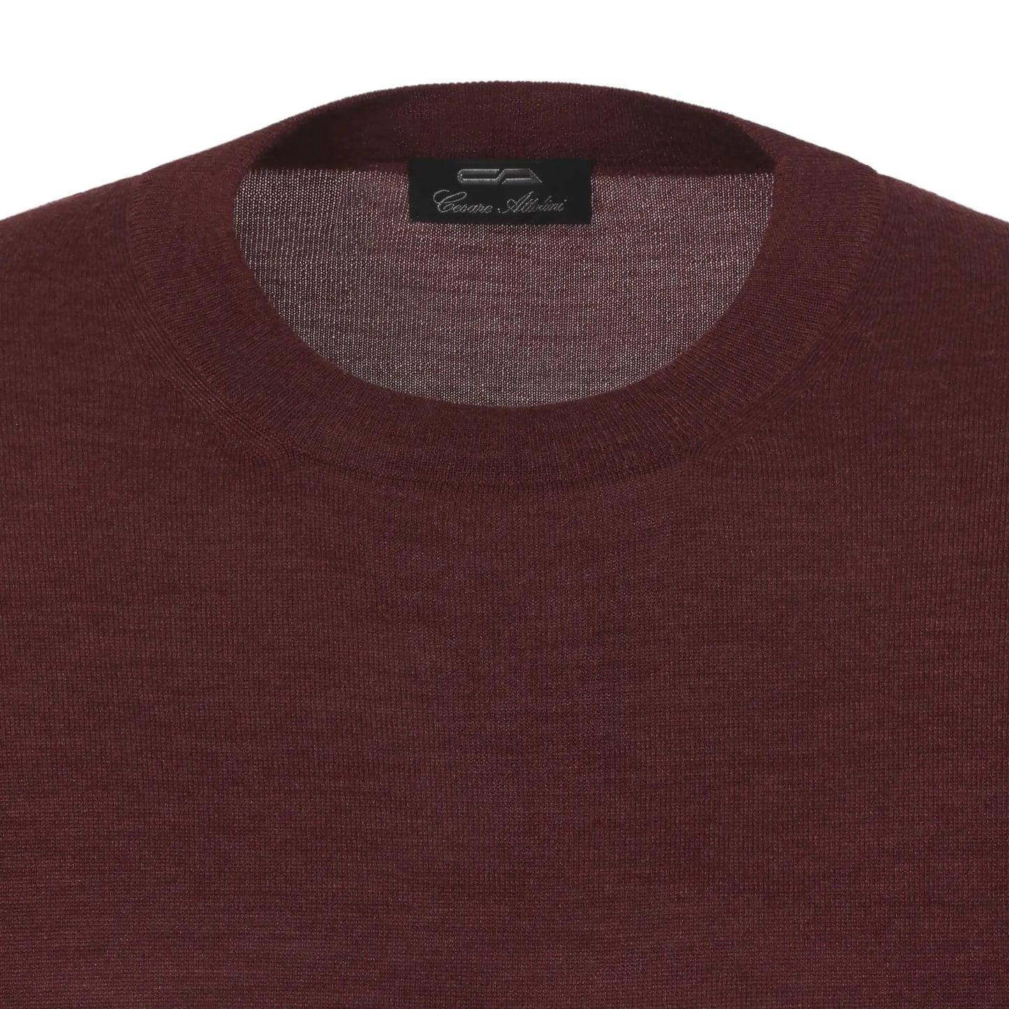 Wool and Silk-Blend Sweater in Wine Red