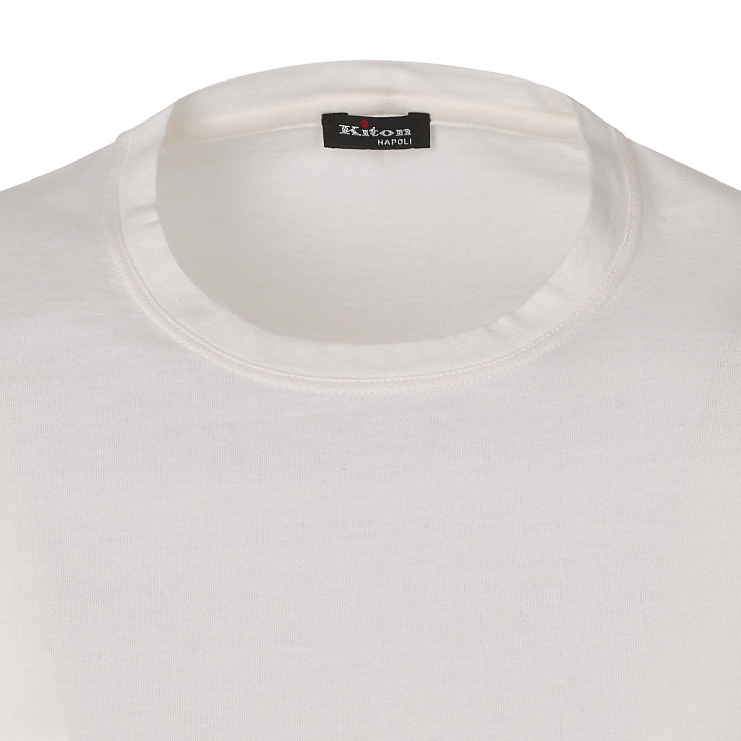 Kiton Crew-Neck Cotton and Cashmere-Blend T-Shirt in White - SARTALE