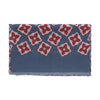 Printed Wool and Cotton Scarf in Blue