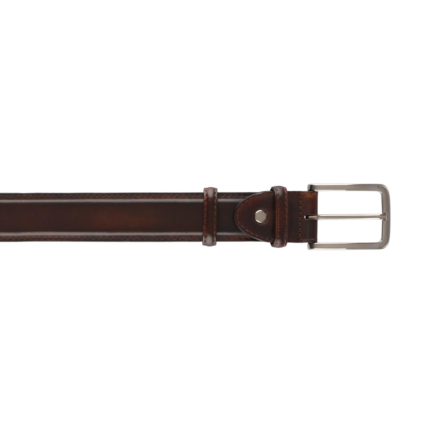 Bontoni Leather Belt in Legno Scuro