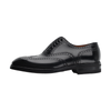 "Libertino" Six-Eyelet Leather Oxford Shoes with Hand-Punched Details and Medallion in Black