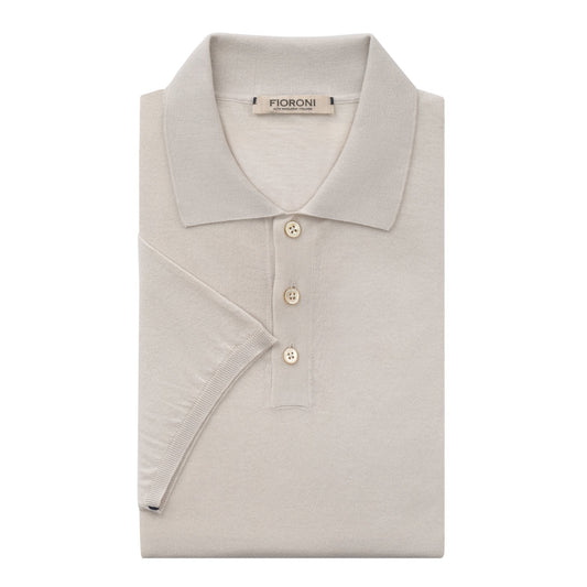 Fioroni Cotton Polo Shirt in Beige - SARTALE