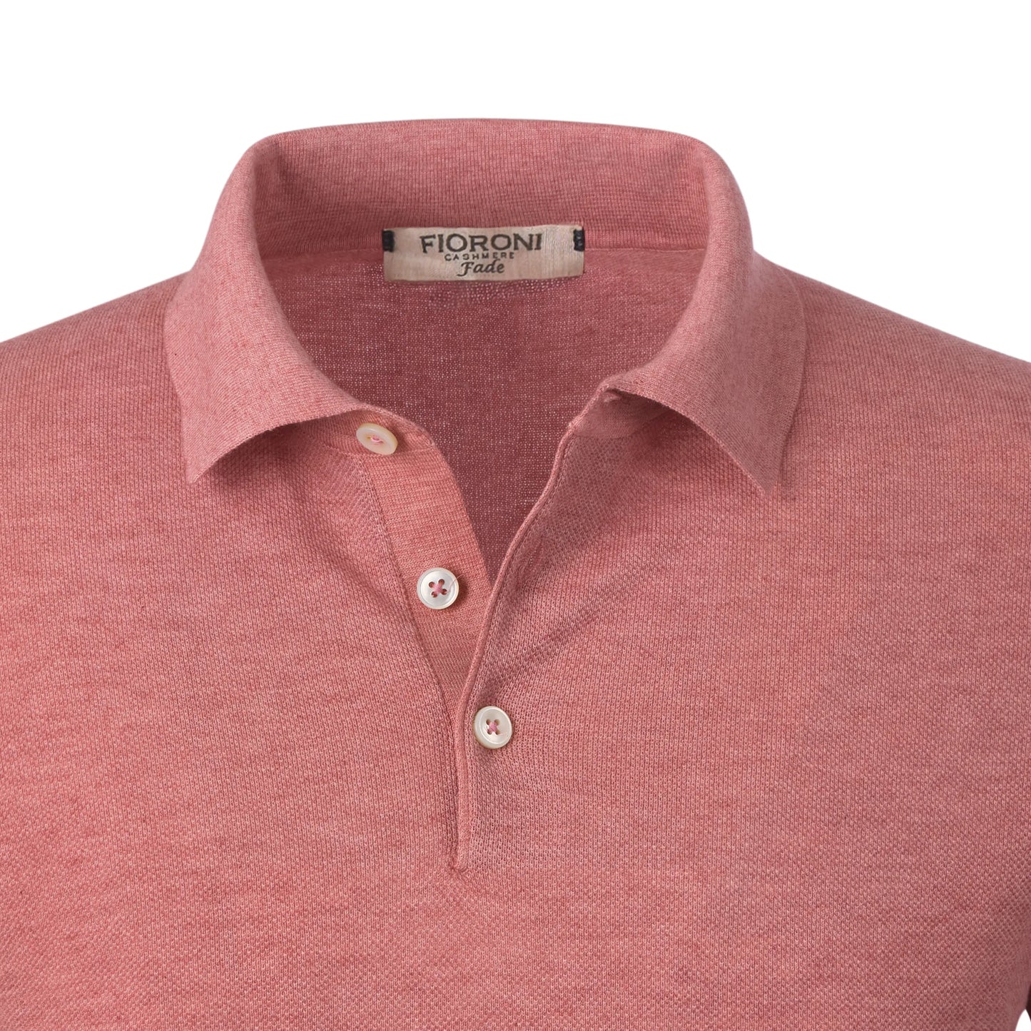 Cotton and Cashmere-Blend Pink Polo Shirt