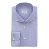 "All Day Long Collection" Graph-Check Cotton Blue Shirt with Cutaway Collar
