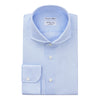 "All Day Long Collection" Bengal-Stripe Cotton Light Blue Shirt with Shark Collar
