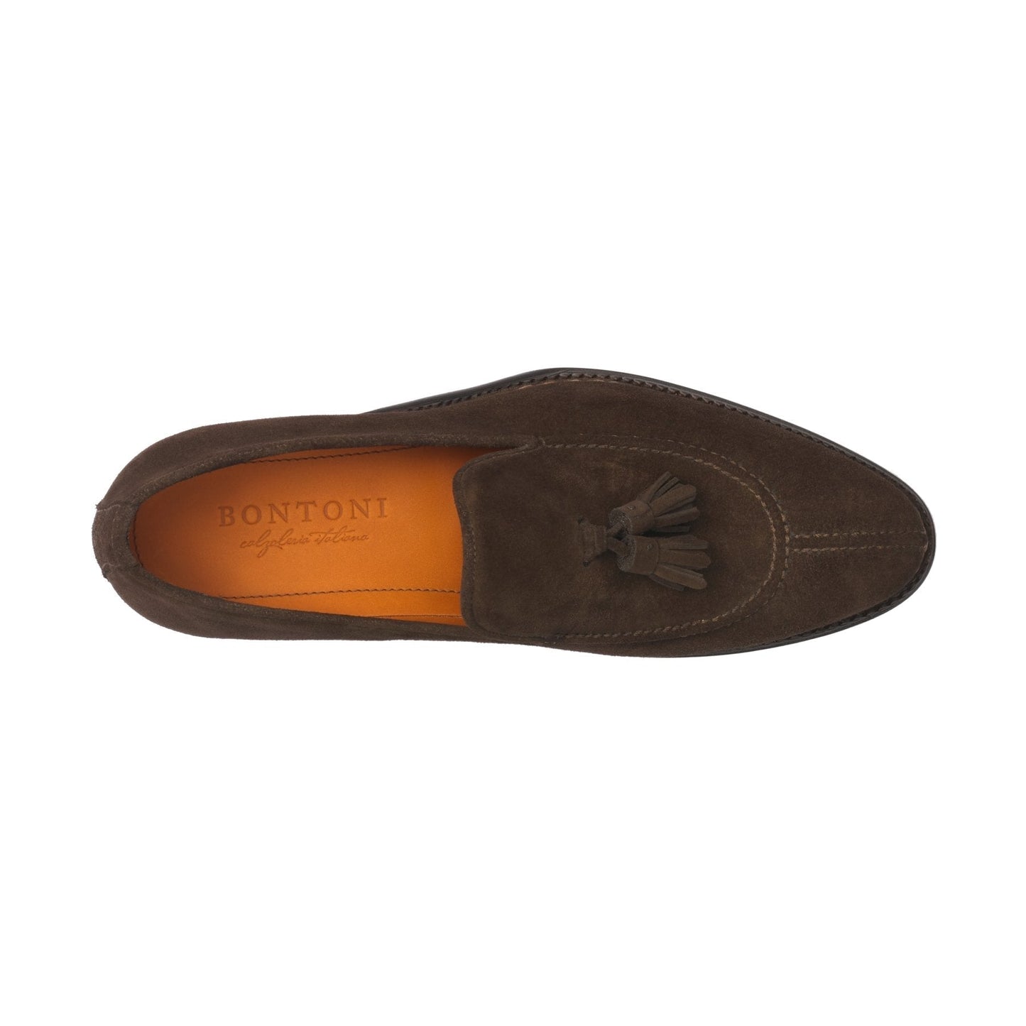 Bontoni «Magnifico» Suede Tassel Loafer in Dark Brown - SARTALE