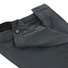 Slim-Fit Stretch-Cotton Trousers with Buckle Adjusters in Metallic Grey