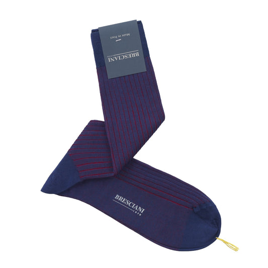 Bresciani Ribbed Cotton Socks in Lilac - SARTALE