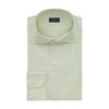 Classic Napoli Cotton Shirt with Striped Sticks in Green