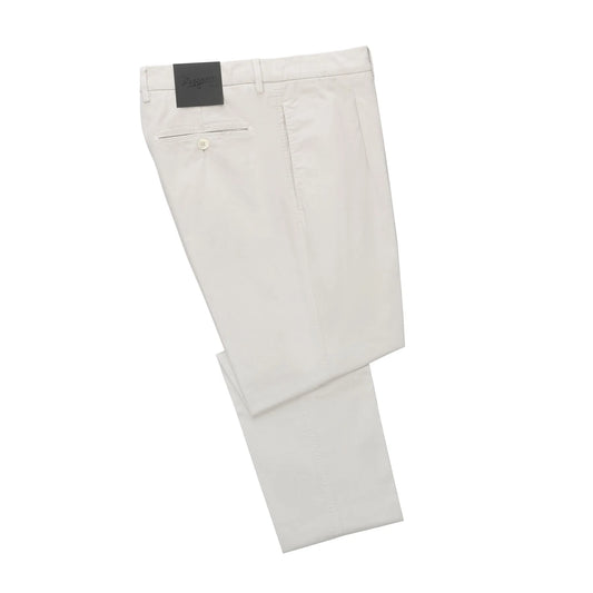 Slim-Fit stretch-Cotton Trousers in Quill Grey Marco Pescarolo - Sartale