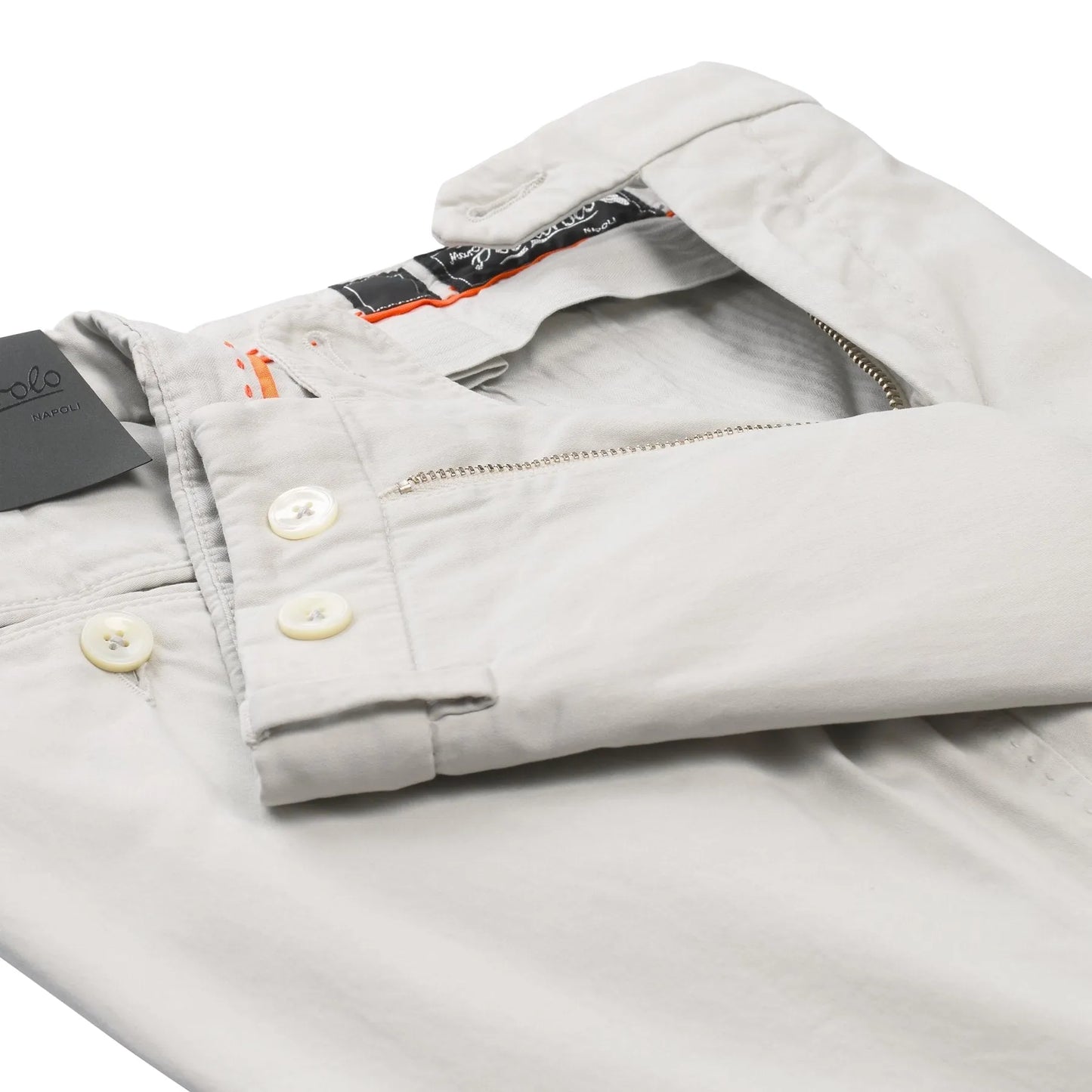 Slim-Fit stretch-Cotton Trousers in Quill Grey